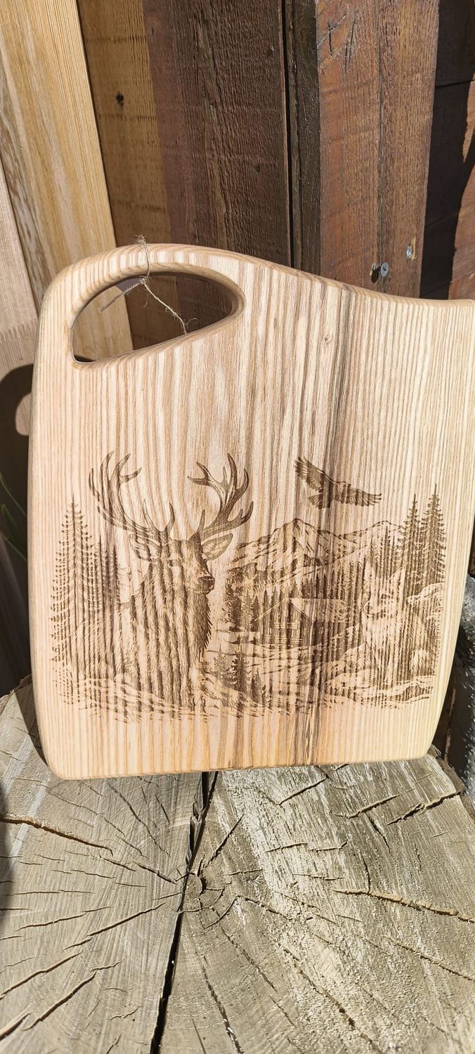 Planche présentation/découper  renne, loup, aigle