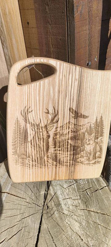 Planche présentation/découper  renne, loup, aigle