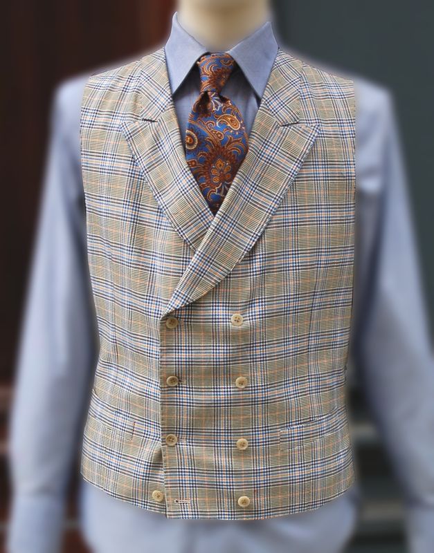 Gilet croisé à 8 boutons poches tailleur