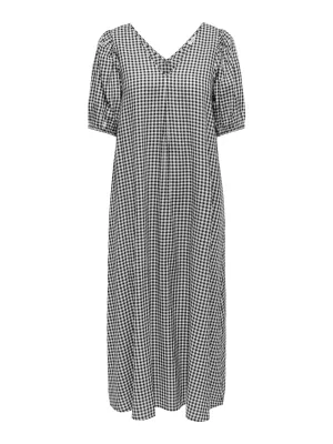 Midi jurk - LUCAS - zwart/wit