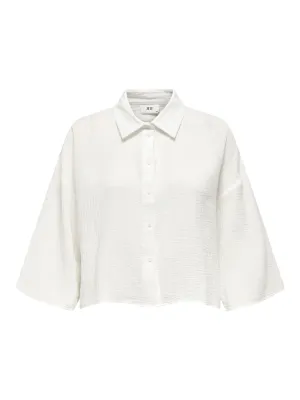 Kortere tetra blouse - THEIS - wit