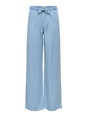 Wijde broek jeanslook - MIRA - light blue denim