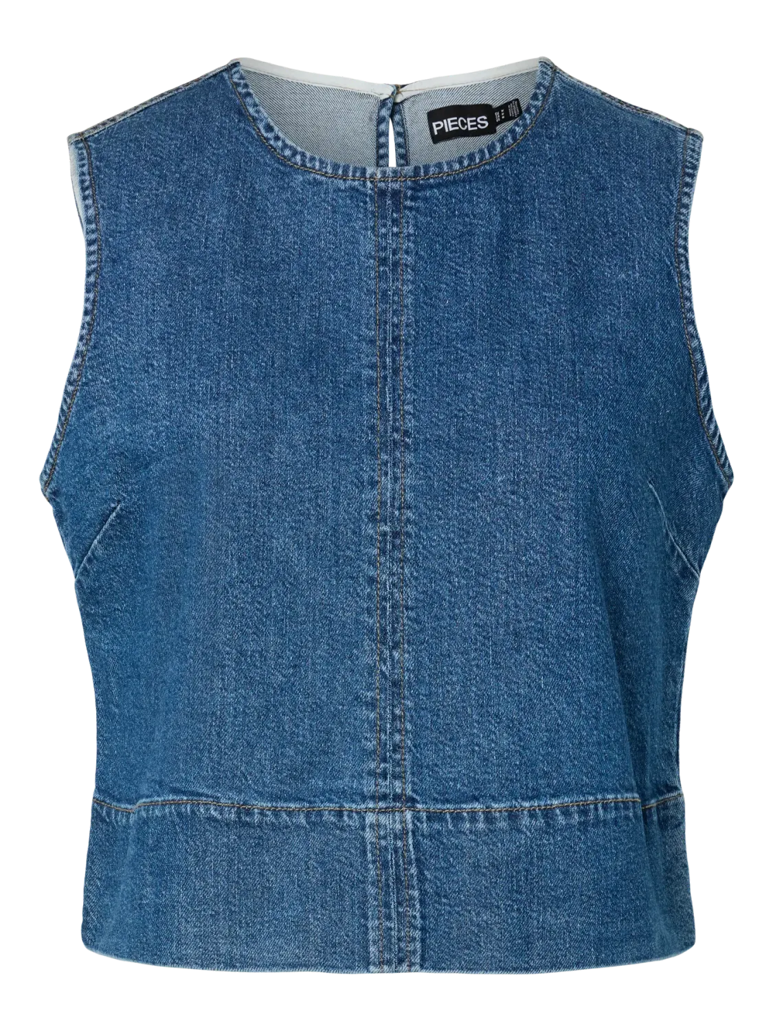 Top - SILKE - medium blue denim