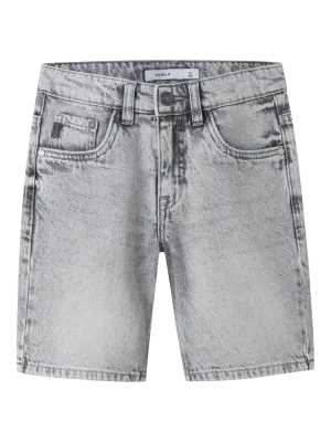 KIDS jeansshort - RYAN - grey denim