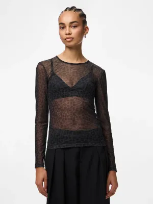 Mesh top leo - NINNI - zwart