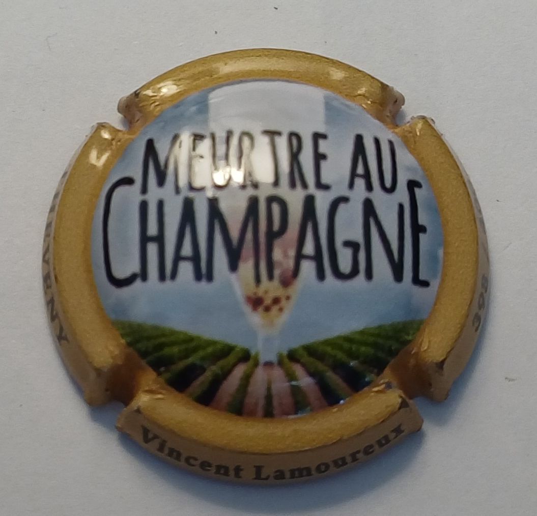 BELLE CAPSULE CHAMPAGNE VINCENT LAMOUREUX MEURTRE AU CHAMPAGNE REF N°33 NEWS