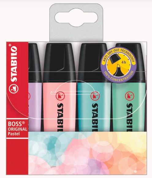 Stabilo BOSS Pastel Highlighters (pack of 4) (70/4-2) Stabilo BOSS Pastel Highlighters (pack of 4) (70/4-2)