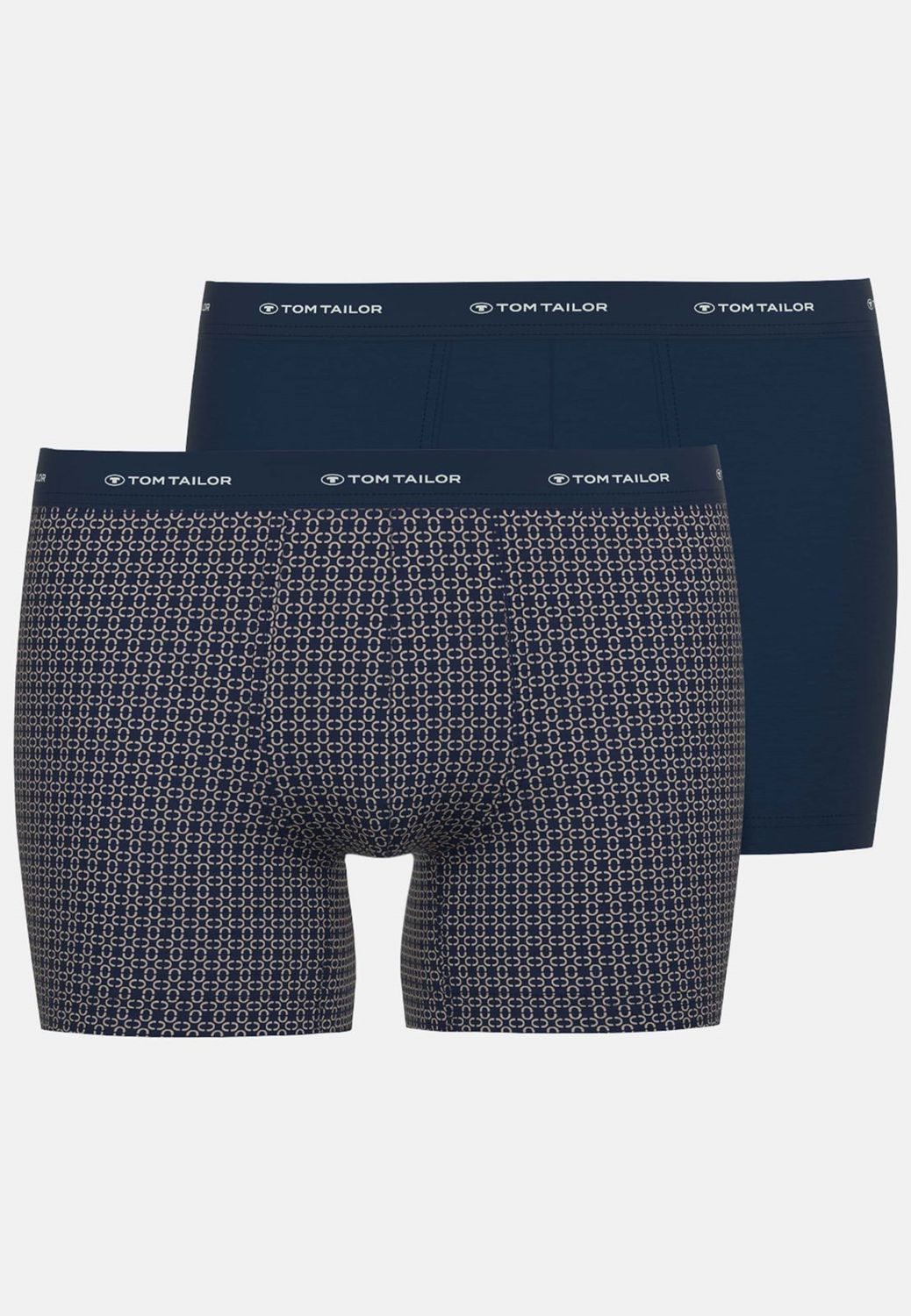Tom Tailor Boxer: Long Pants, Blauw + Blauw, Duopack