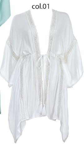 Olympia Dames strandkleed: Wit