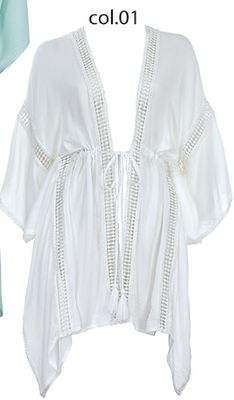 Olympia Dames strandkleed: Wit