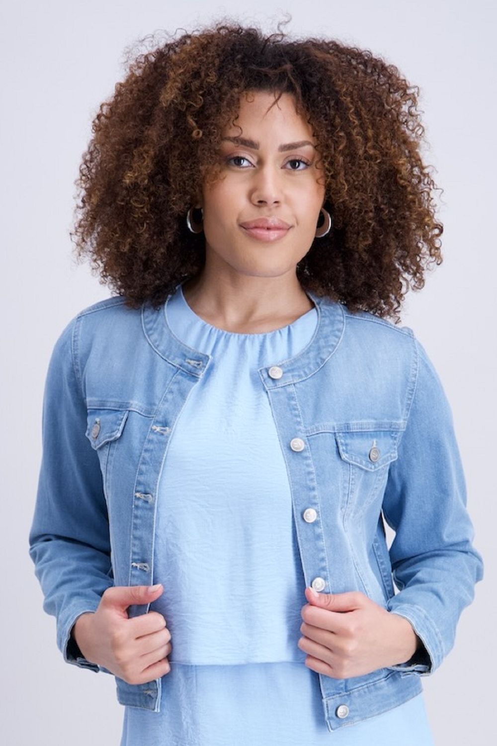 Signe Nature Jeans Jas: Licht blauw