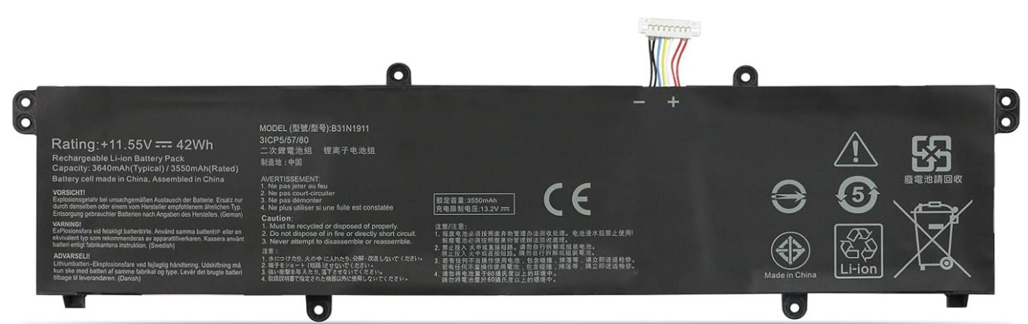 Bateria  Asus Vivobook 17 X1702ZA 11.55V 3640mAh 42Wh B31N1911 ,  C31N1911 , 0B200-03580300