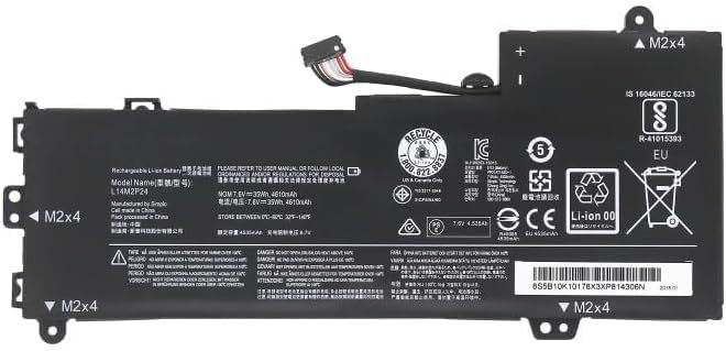 Bateria Lenovo L14L2P22 L14M2P24 L14S2P22 7.6V 4610mAh 35Wh