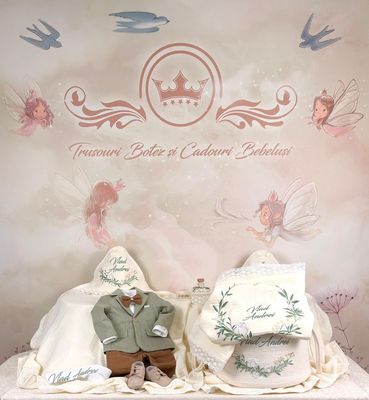 Trusou Botez Muselina Eucalipt Vlad - Set Biserica Premium