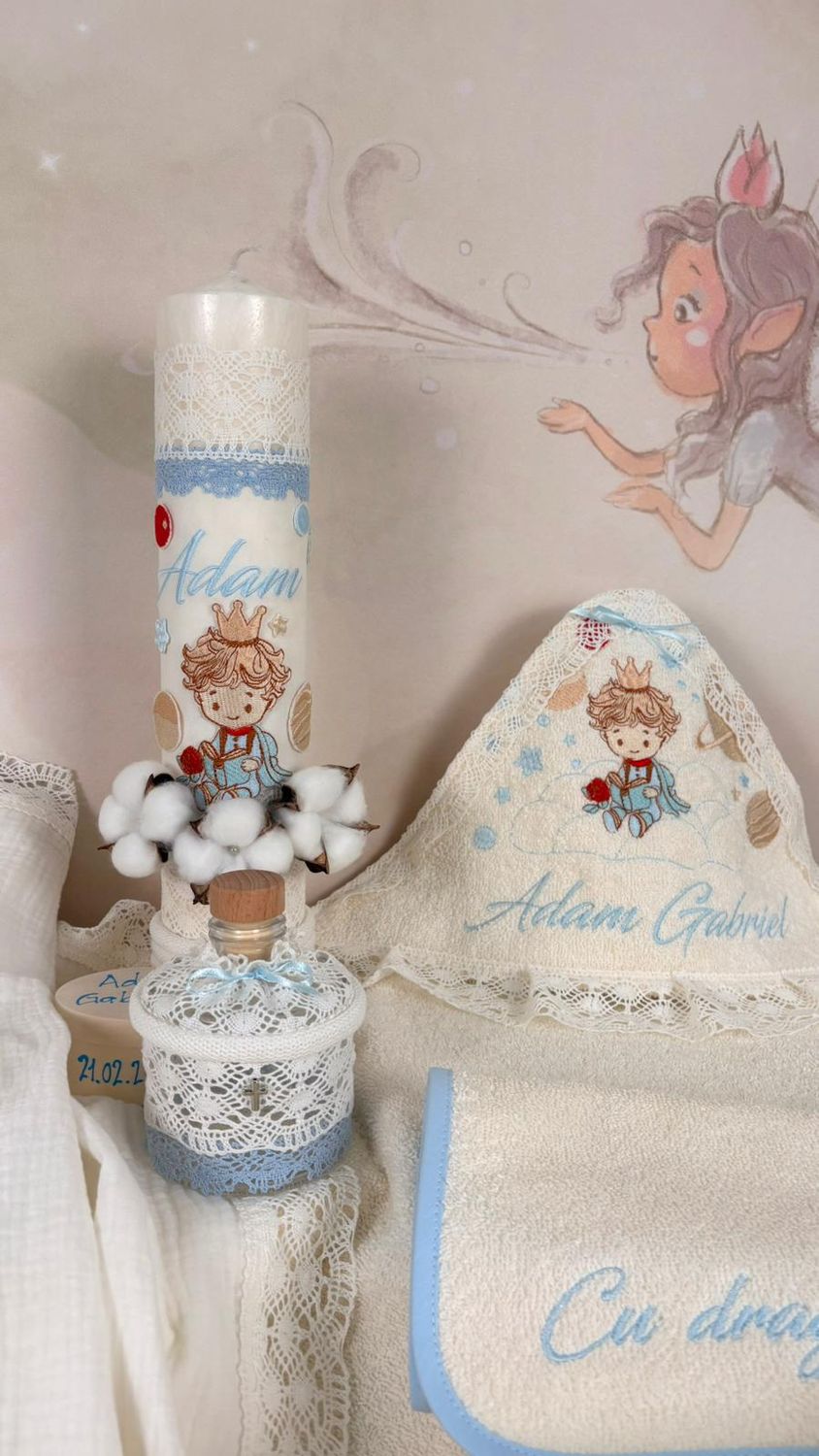 Trusou Botez Muselina Micul Print Adam