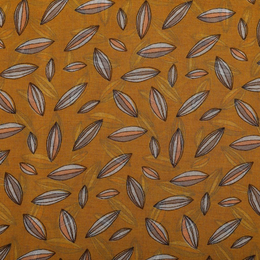 Miss Sparrow Grain Scarf Mustard Lightweight Polyester