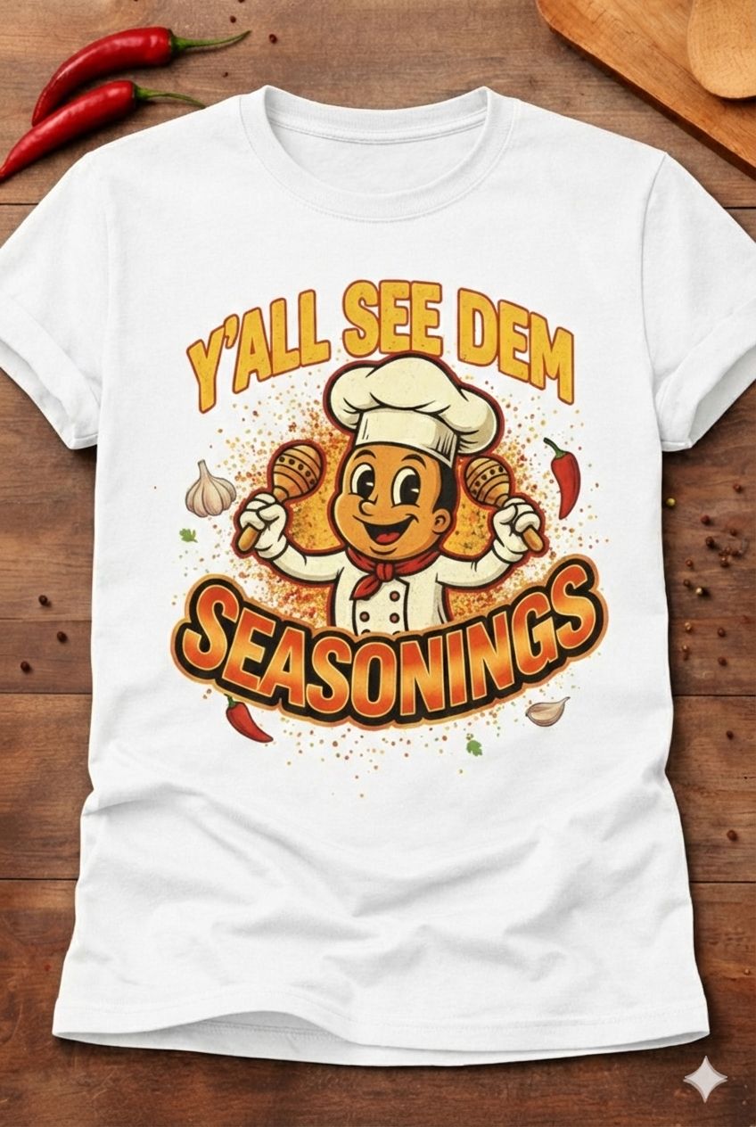 🔥 Y’all See Dem Seasonings™ Unisex Graphic Tee White