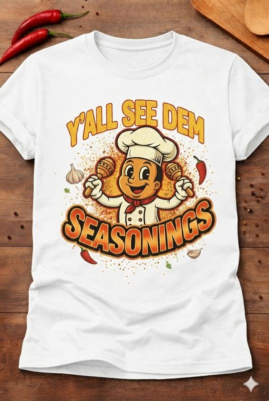 🔥 Y’all See Dem Seasonings™ Unisex Graphic Tee White