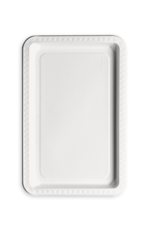 Vassoio catering diamond in POLPA BIANCA 46x30 cm (30 pz) - coperchio abbinabile SADOM5231850