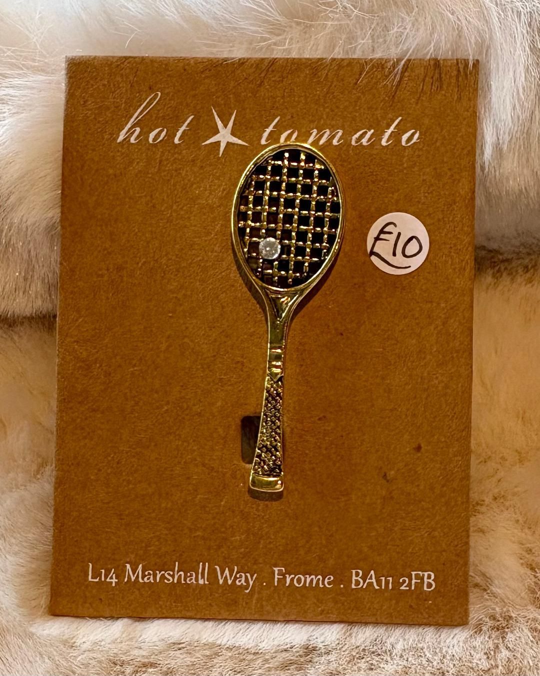 'Tennis Racquet' Brooch