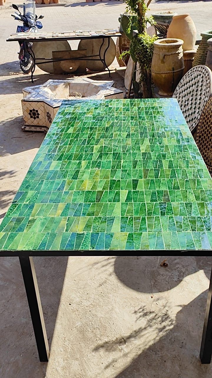 Mesa Zellige Tamegroute desde