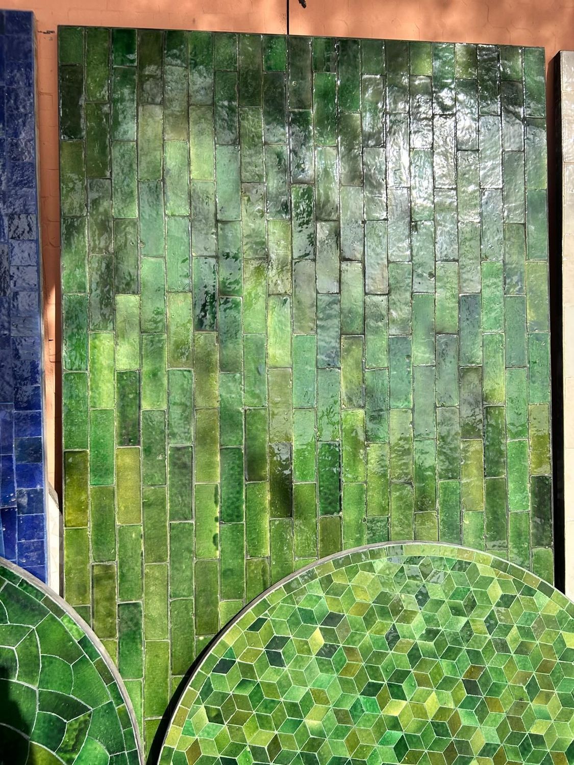 Mesa Zellige Tamegroute desde