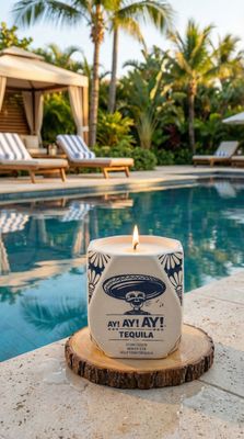 AY! AY! AY! Upcycled Bottle Candle