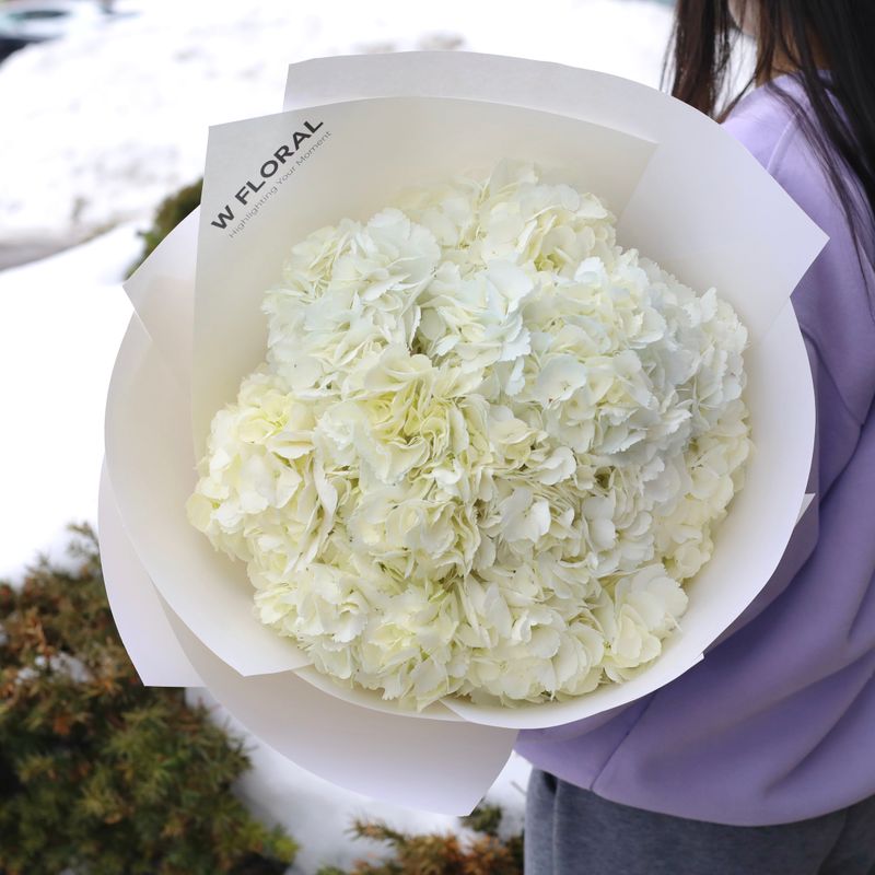 Ivory Cloud Hydrangea Bouquet
