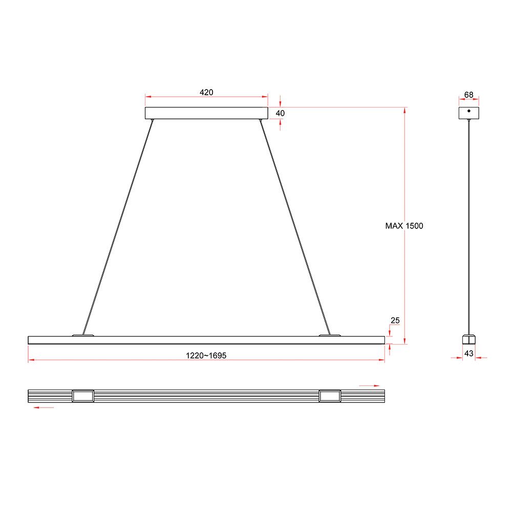 VIANO LED-Hängelampe