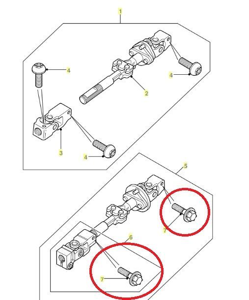 Tornillo cruceta  dirección Land Rover Discovery 2 , 3 ,4  Range Rover sport REF QYG500100