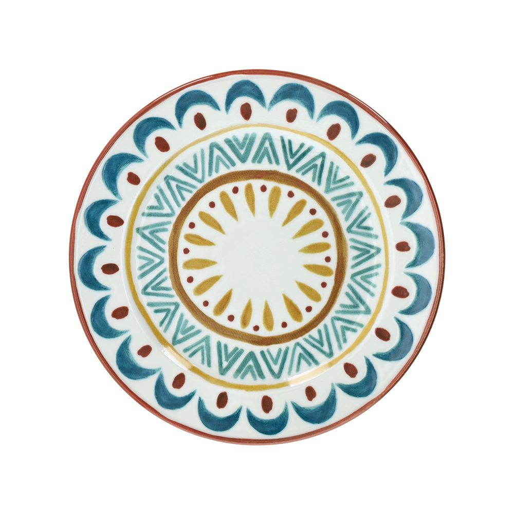 Piatto piano rotondo Tognana Safi in ceramica decorata per horeca