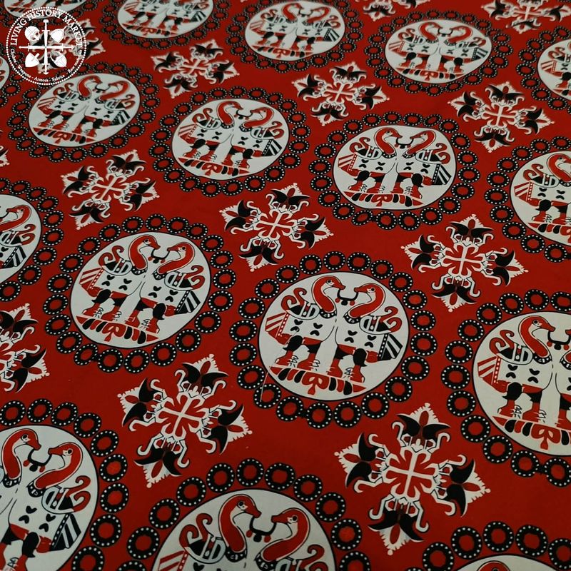 "Confronted birds" silk brocade imitation - 7-8th century