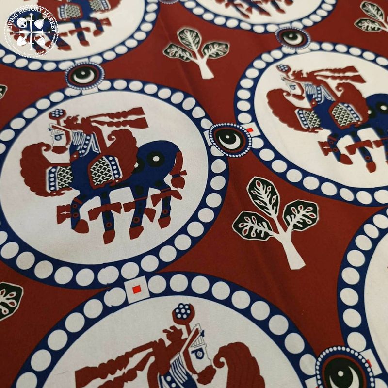 "Winged horses"  silk brocade imitation / 5-8th century