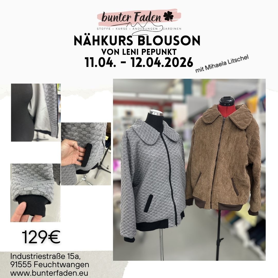 Nähkurs Blouson von Leni Pepunkt -  11.04. - 12-04.2026