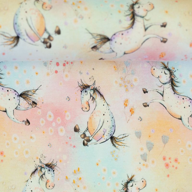 Baumwolljersey,NILS, Einhorn Baumwolljersey,NILS, Einhorn