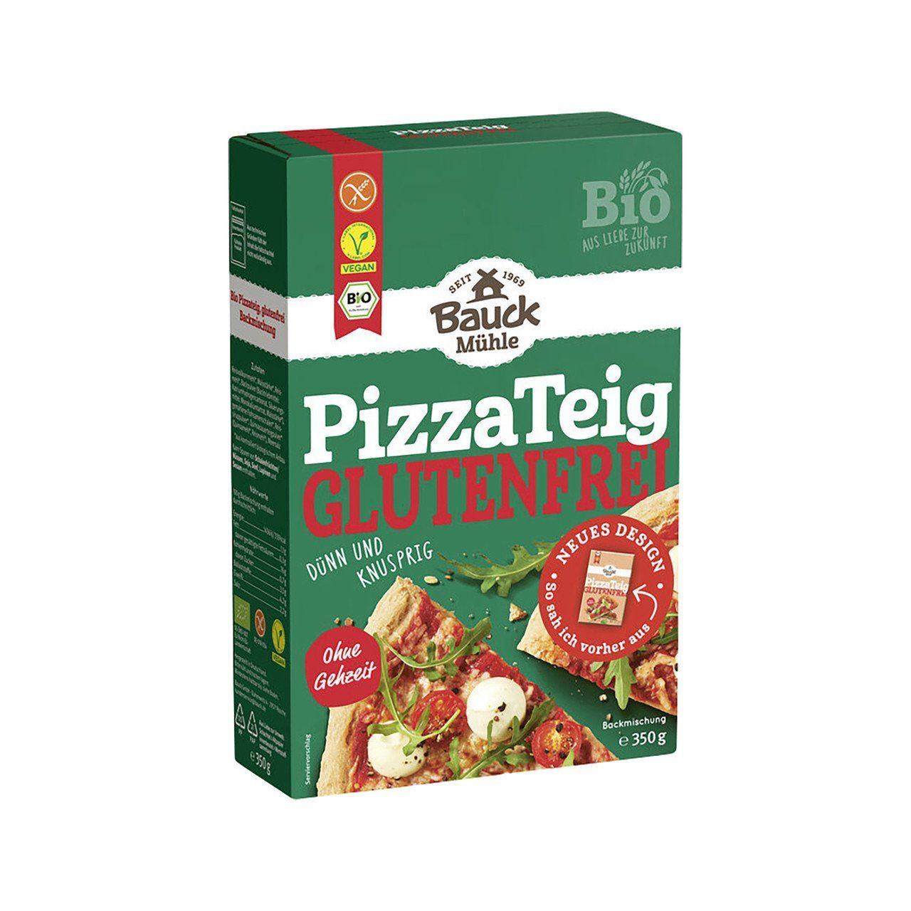 Bauck Mühle Backmischung Pizzateig glutenfrei, EU Bio 3 x 350g