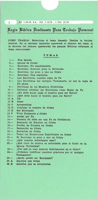 Biblical Slide Rule for Personal Workers (Spanish - Regla Biblica Deslizante Para Trabajo Personal)
