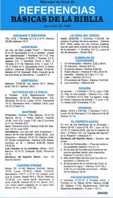 Basic Bible Reference Bookmark - Spanish (Pack of 100)