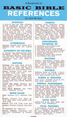 Basic Bible Reference Bookmark - English (Pack of 100)