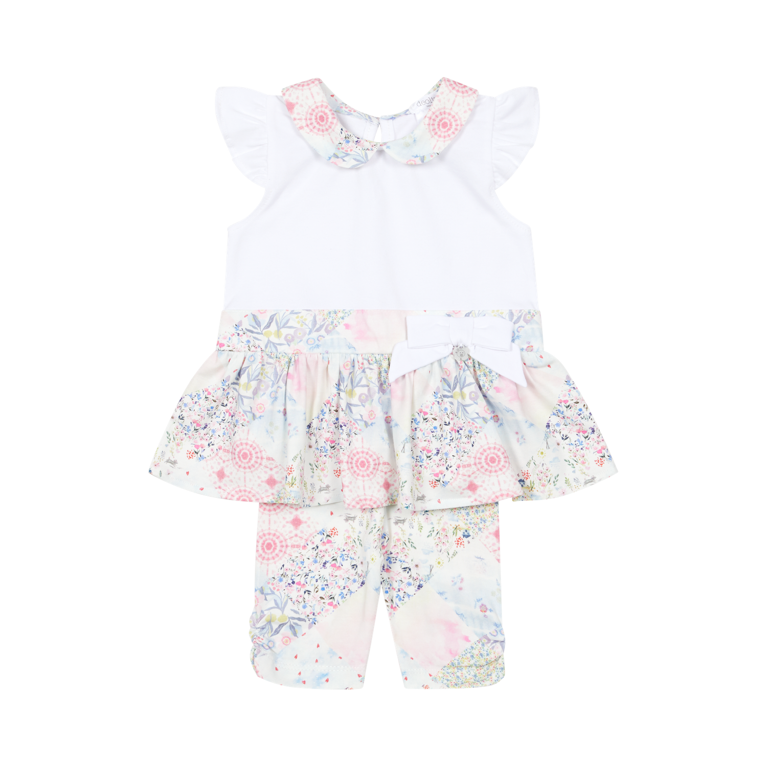 DEOLINDA 'SUGAR' PINK & BLUE FLORAL PRINT LEGGING SET DEO6745 DEOLINDA 'SUGAR' PINK & BLUE FLORAL PRINT LEGGING SET DEO6745