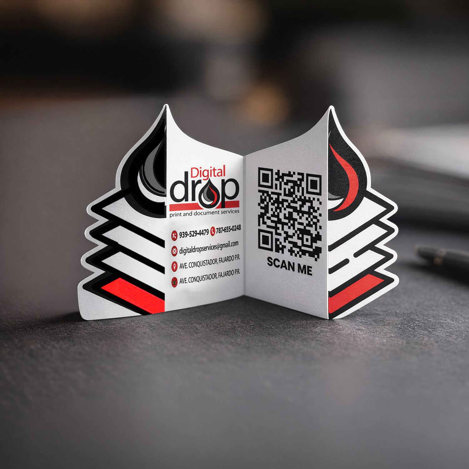 FOLDED DIE CUT CARDS 80# GLOSS COVER