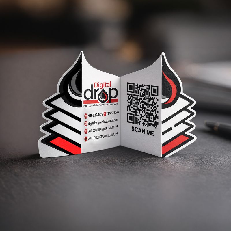 FOLDED DIE CUT CARDS 80# GLOSS COVER