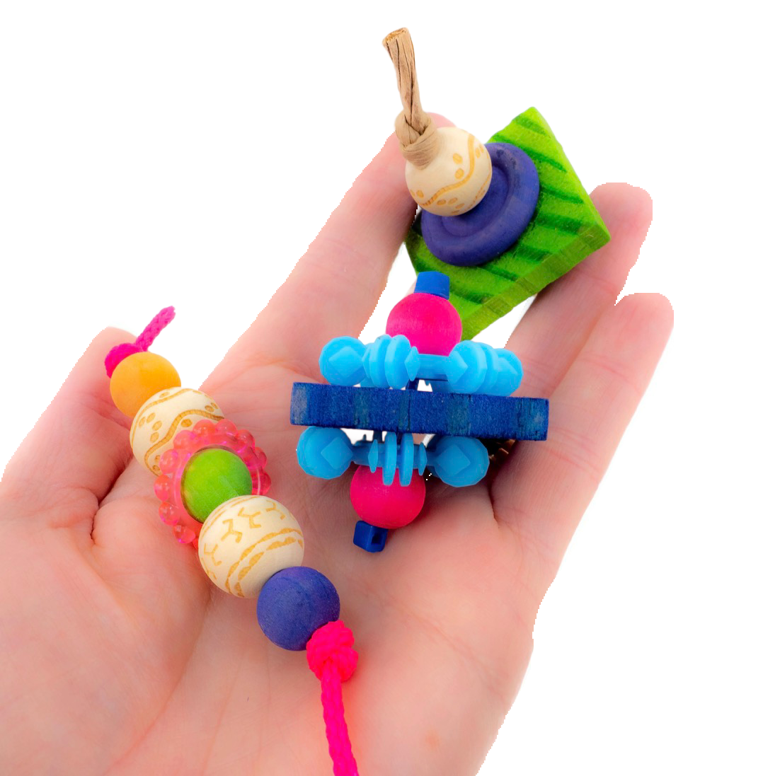 Tootsie's Footsies - Small Bird Foot Toys - Value Pack of 3 - Perfect for Conures, Quakers and Caiques by The Best Bird Toys