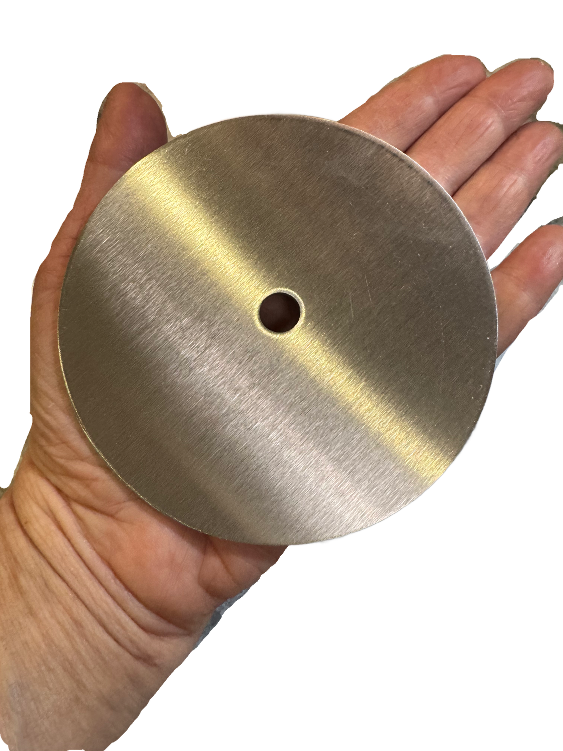 4" Stainless Steel Washer with drilled hole