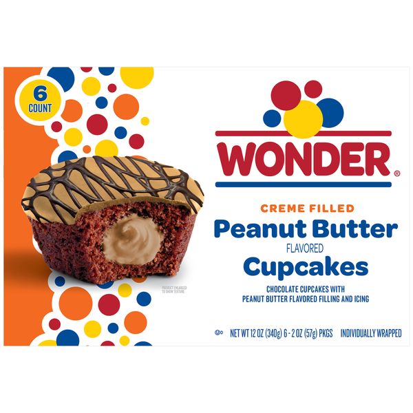 Wonder - Peanut Butter Cupcakes 6ct