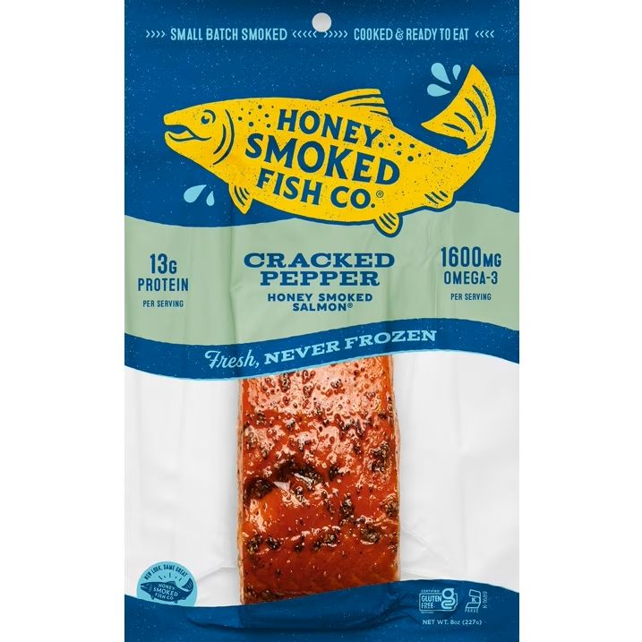 Honey Smoked Fish Co. Fresh Cooked Salmon - Cracked Pepper Honey Smoked Fish Co. Fresh Cooked Salmon - Cracked Pepper