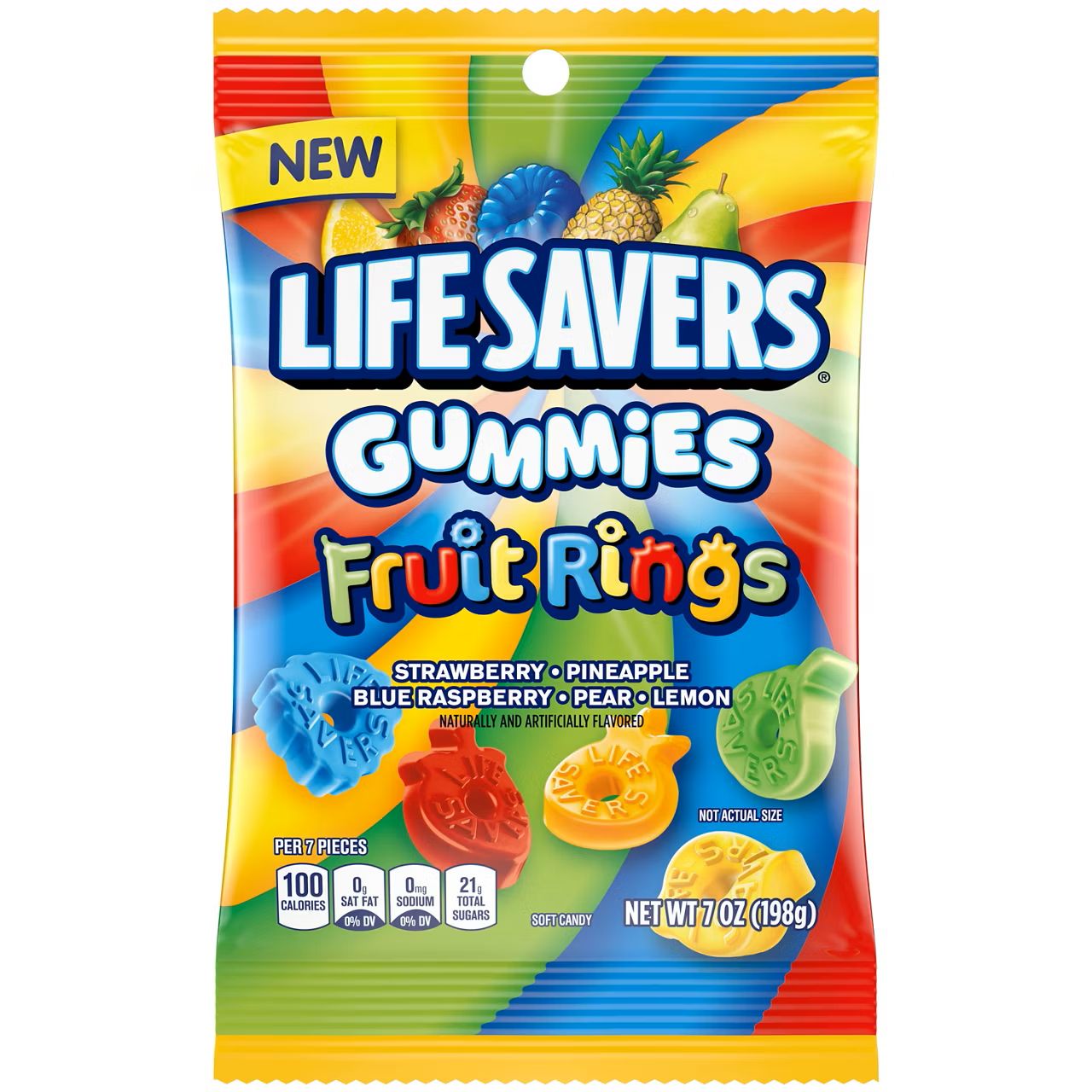 Peg Bags     Lifesavers Gummies Fruit Rings Big Bag