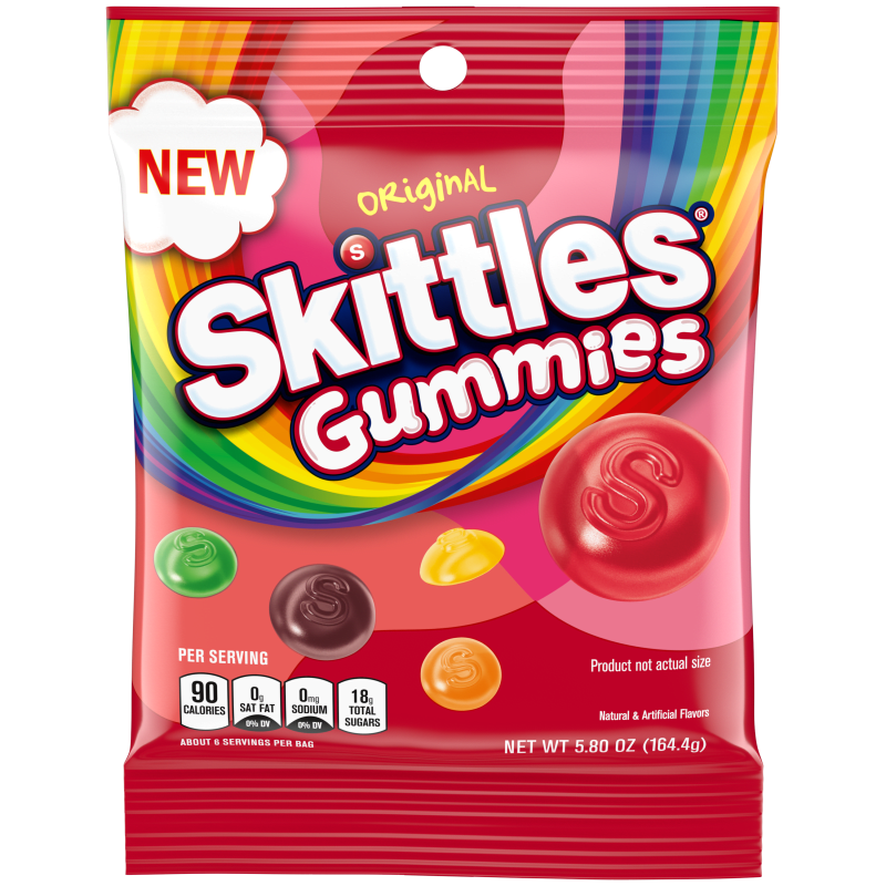 Peg Bags     Skittles Gummies
