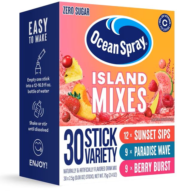 Ocean Spray Drink Mix Island Mixes 30ct Variety Pack Ocean Spray Drink Mix Island Mixes 30ct Variety Pack