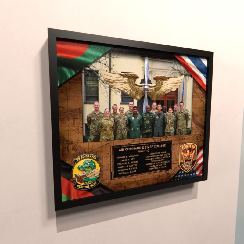 Air Command &amp; Staff College Wood Plaque - 12.5"x10.5"